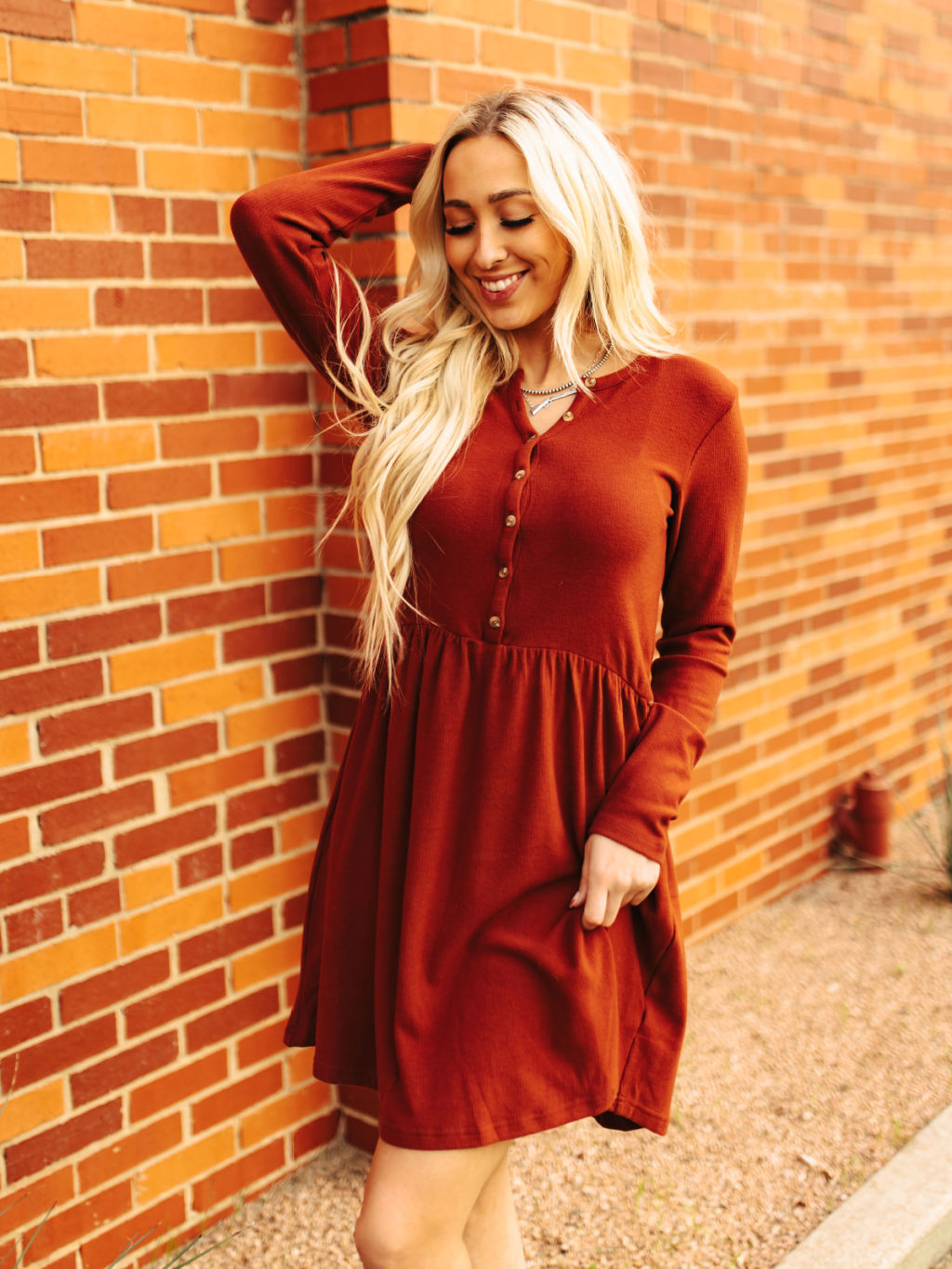 Button Jersey Knit Dress – Embellish Boutique TX