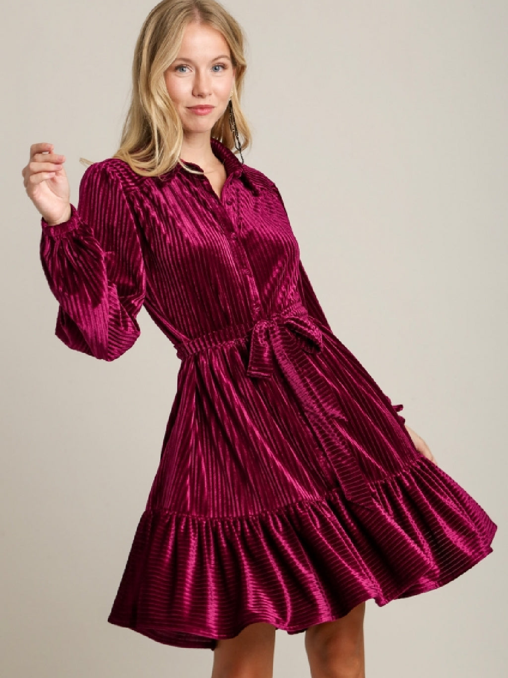 Textured Velvet Shirt Dress – Embellish Boutique TX