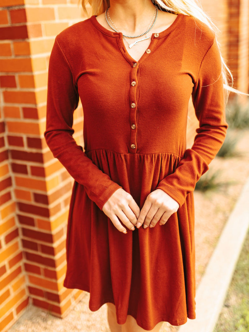 Button Jersey Knit Dress Button Jersey Knit Dress