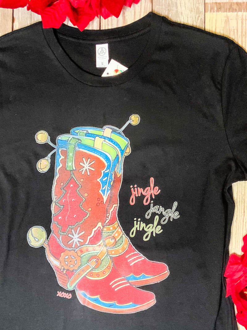 Jingle Jangle Rhinestone Christmas Tshirt