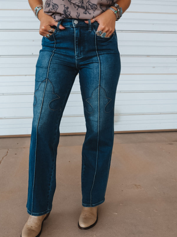 Western Stitching High Waist Judy Blue Jeans - 88841