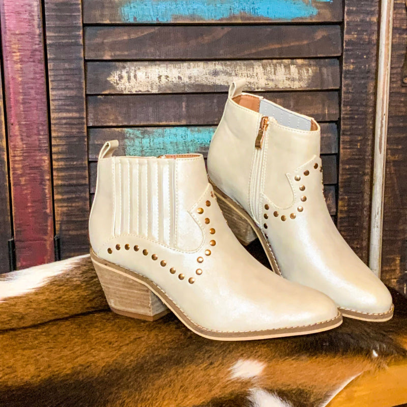 Corkys Off White Ankle Bootie