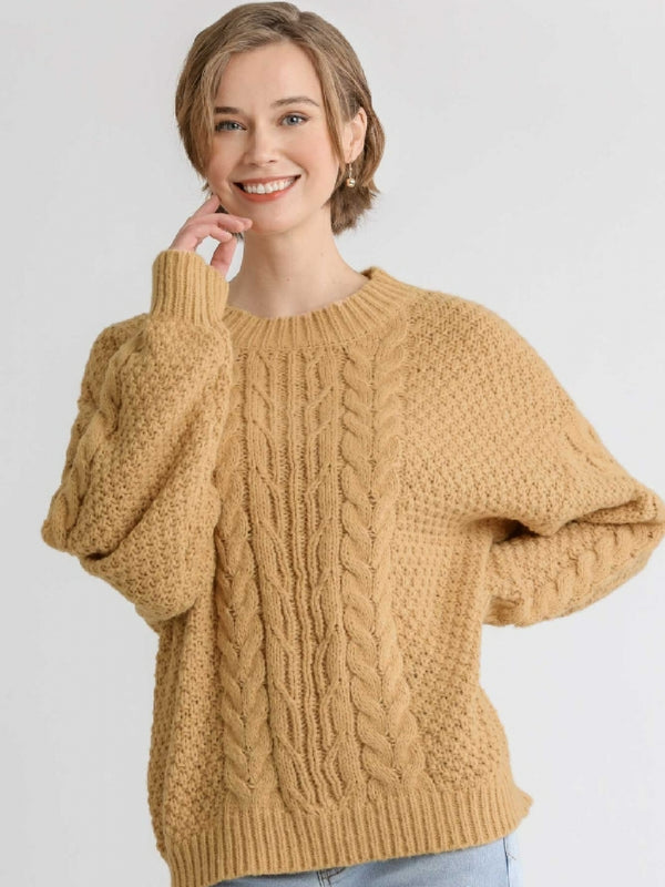 Cable Knit Pullover Sweater